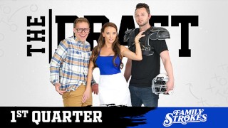 FamilyStrokes - Stepmom Pristine Edge Satisfies Stepson To Get The Dream Fantasy Football Draft Pt.1