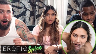 DEVIANTE - Hot Asian cheats on her dickhead boyfriend with his best friend for her first BBC